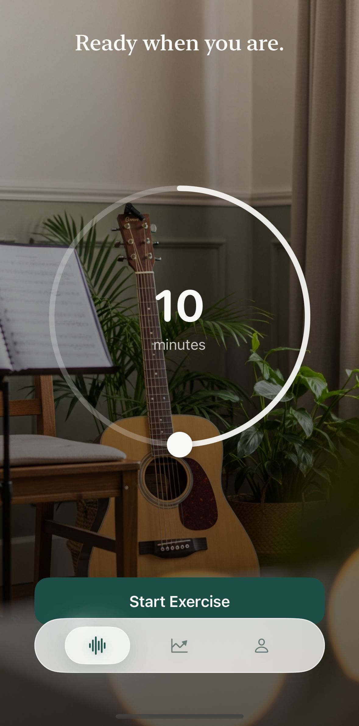 Lyrric ten-minute guided warm-up screen